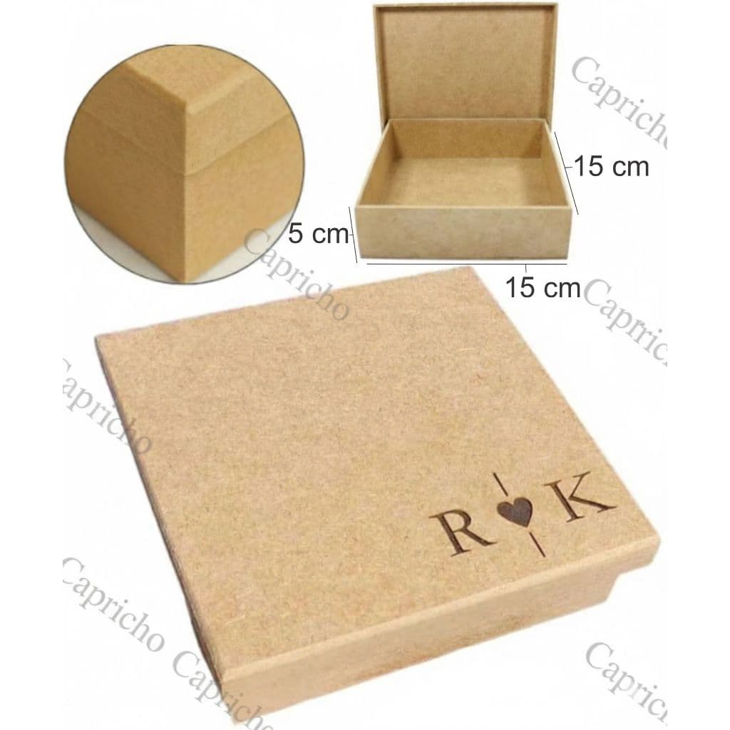 15 Caixas 15x15x5 Personalizada, Convite, Casamento com Iniciais. Art. Capricho