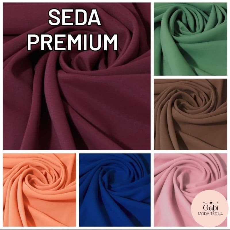 Tecido Seda Premium (3m x 1,45m) Lindas Cores