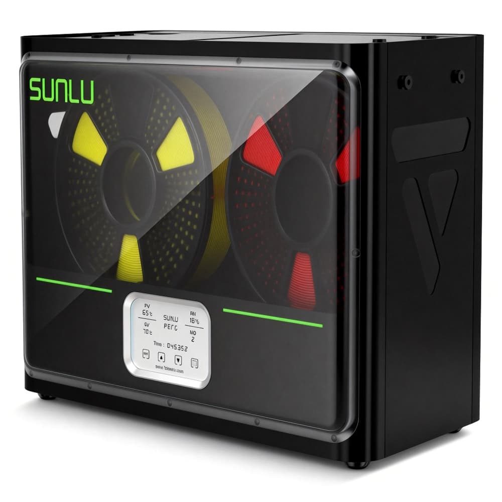 Secadora Profissional SUNLU S4 para 4 Bobinas de Filamento 3D 3 Ventiladores Aquecedor PTC 350W 70ºC