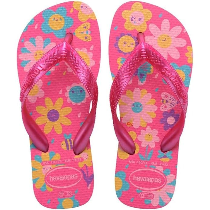 Chinelo Sandália Havaianas Kids Flores Infantil Original Confortável e Estilosa