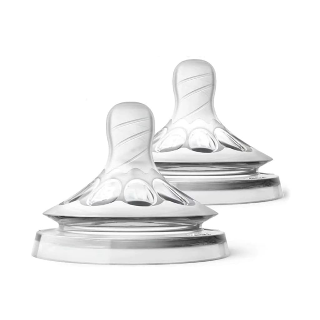 Kit 2 Bicos De Silicone Compatível Para Mamadeira Avent Pétala