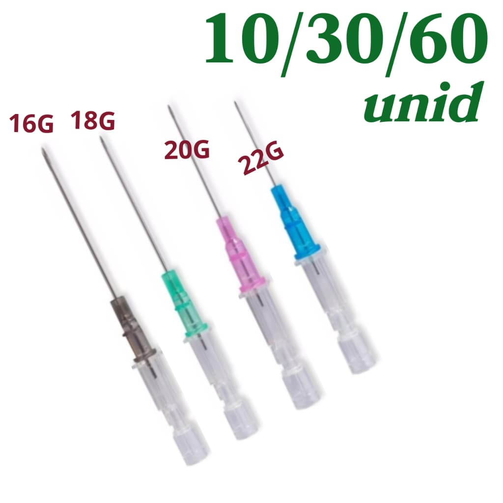 Cateter Intravenoso 16G/18G/20G/22G – Kit 10/30/60 UN. Body Piercing Jelco Medix/Glomed/Descarpack