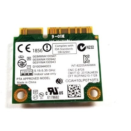 Placa Intel Wi-Fi Advanced-n  Modelo 62205ANHMW Dual Band