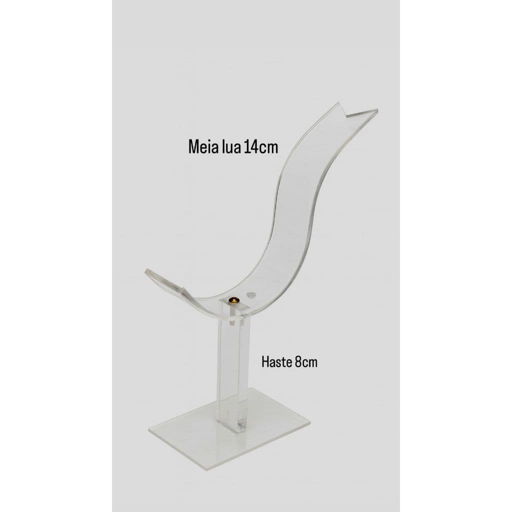 Expositor Para Calçados. Mod Haste Reta 8cm. Kit C/15 Peças - Transparente