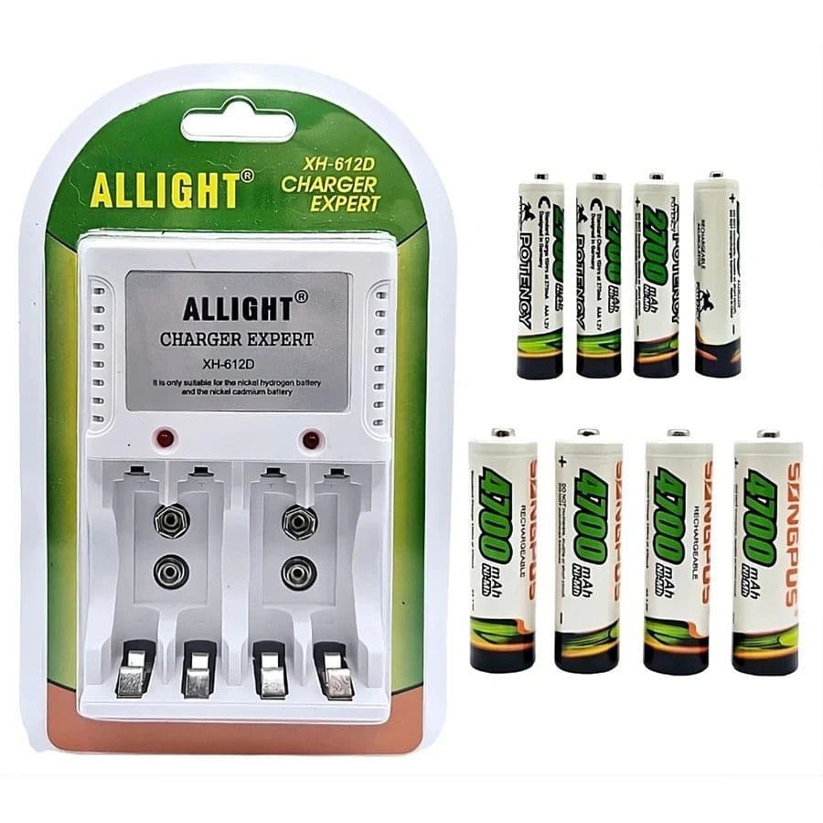 Carregador de Pilhas AA AA Bateria 9V Universal Bivolt