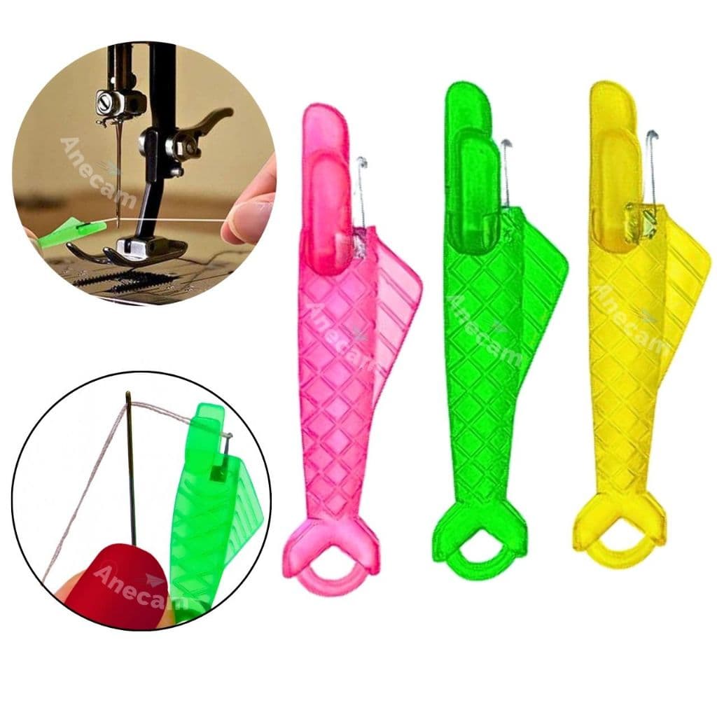 Kit 1/4/8 Passador Enfiador de Linha na Agulha Maquinas Costuras Agulhas De Mãos Facil Rapido Ágil