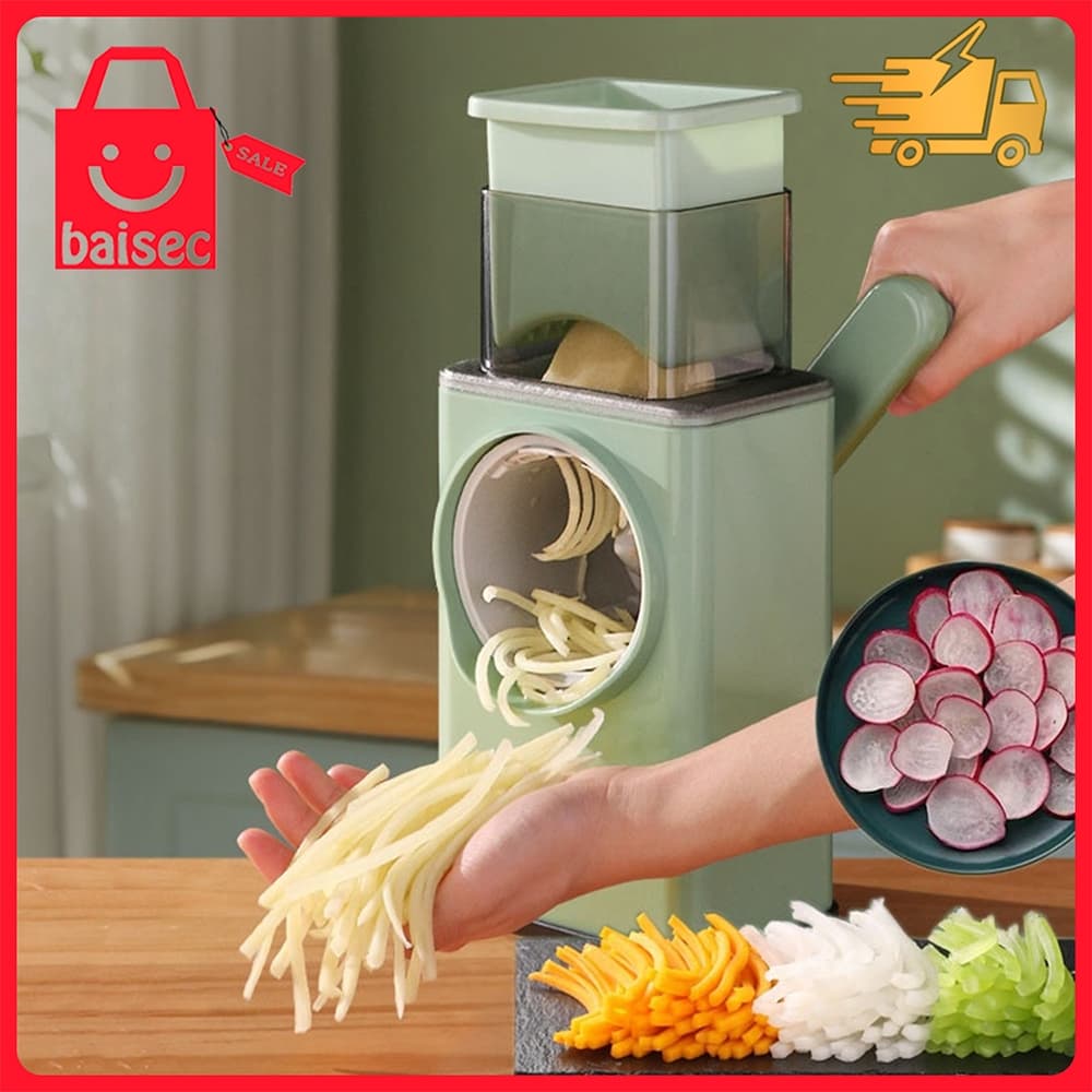 Fatiador De Repolho Cortador e Ralador de Legumes Multifuncional Manual Manivela de Alimentos Verduras Frutas