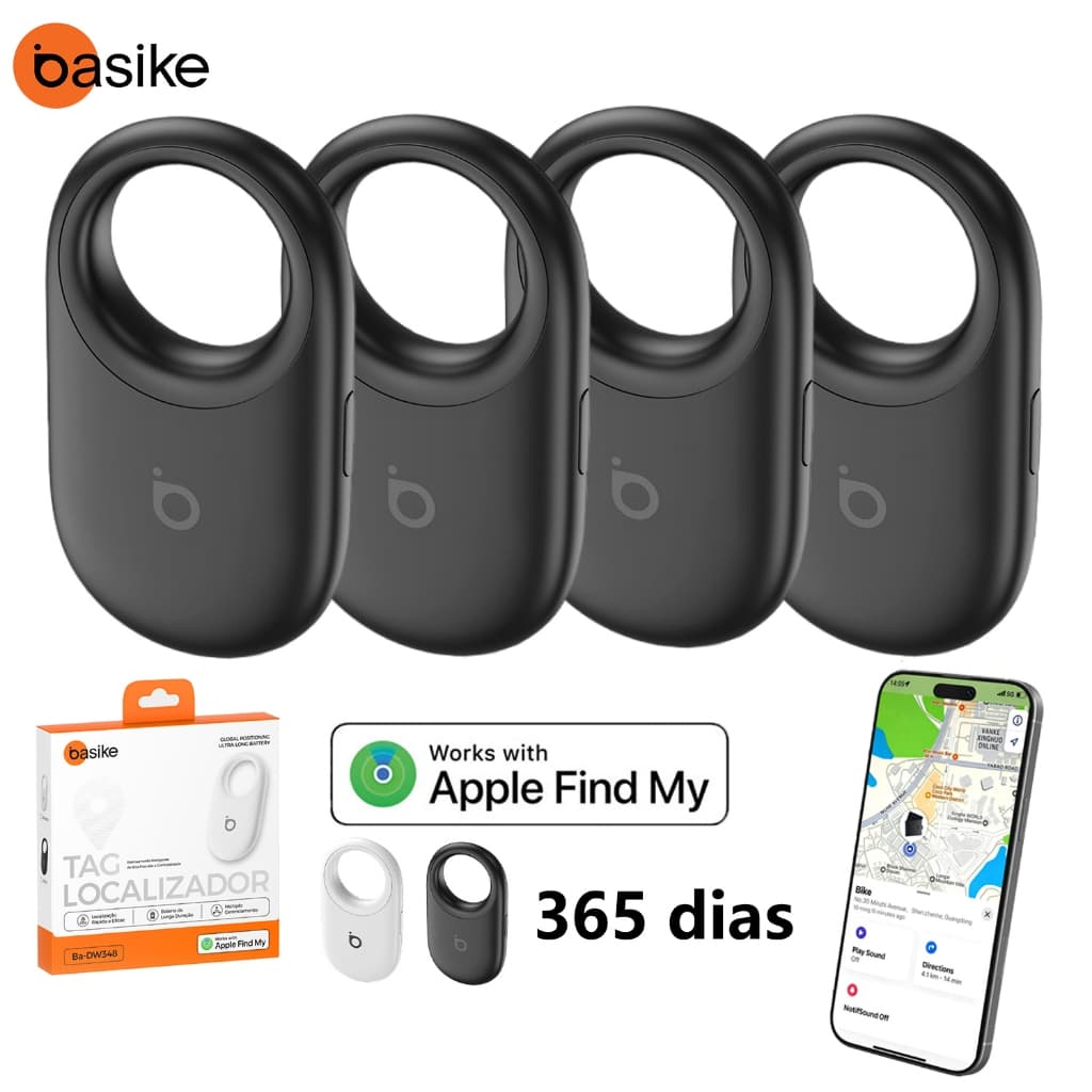 Basike Rastreador Air Tag com Alarme de Sonoro Localizador Smart Tag Compatível com Buscar Apple I Tag GPS Trackers