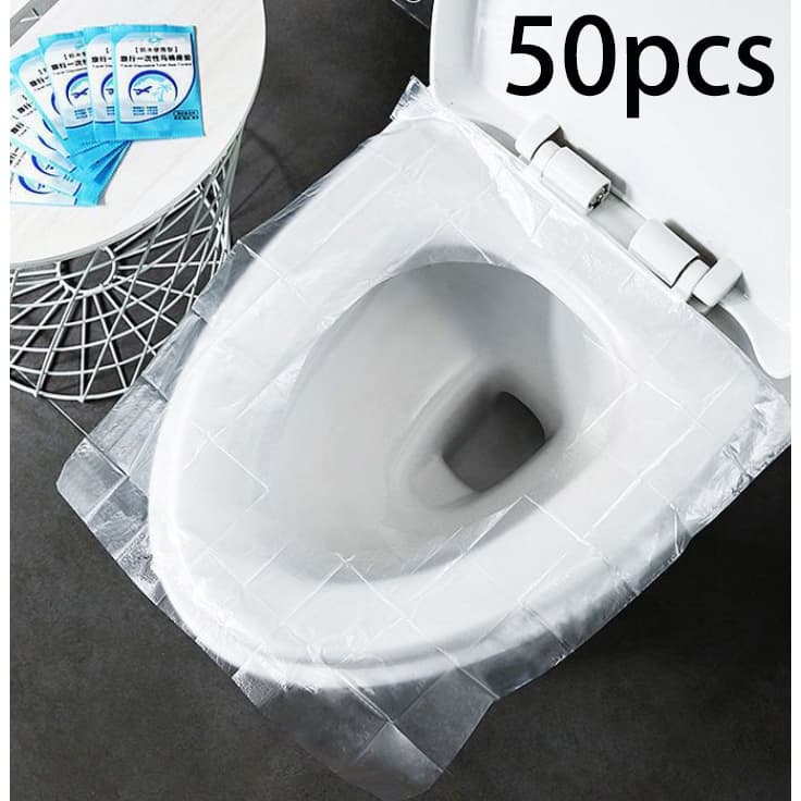50 Peças/Pacote Capa De Assento De Vaso Sanitário Descartável Portátil À Prova D'água Para Viagem