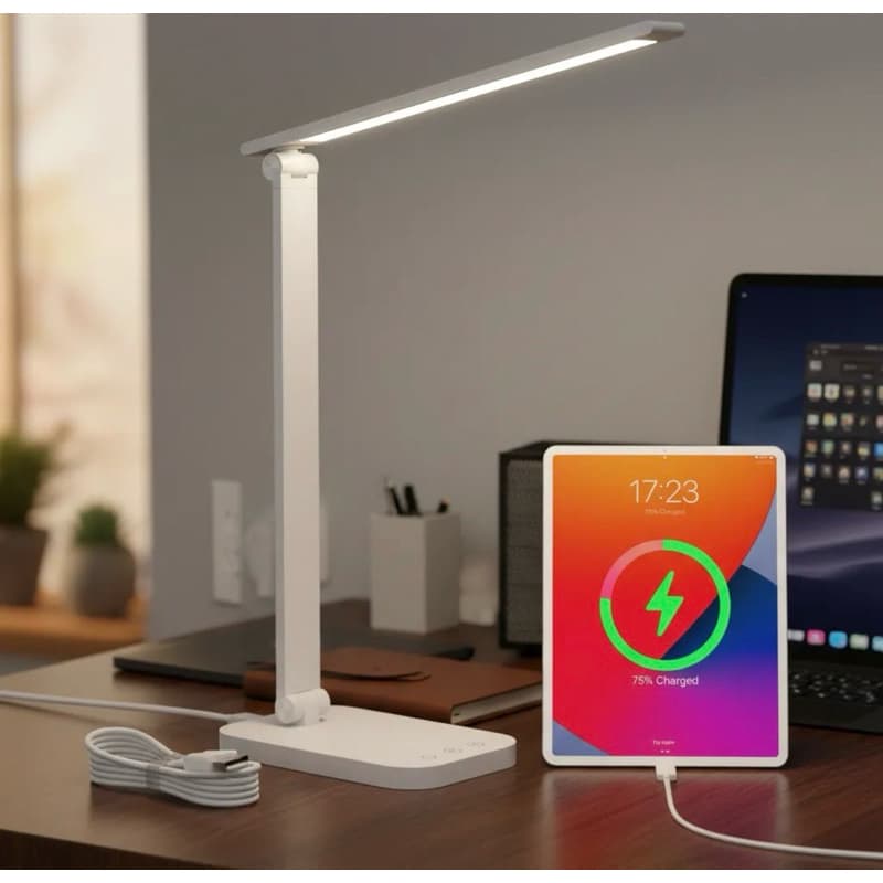 Luminária LED Articulável Touch 3 Níveis – Timer, Estudo e Leitura, Bivolt