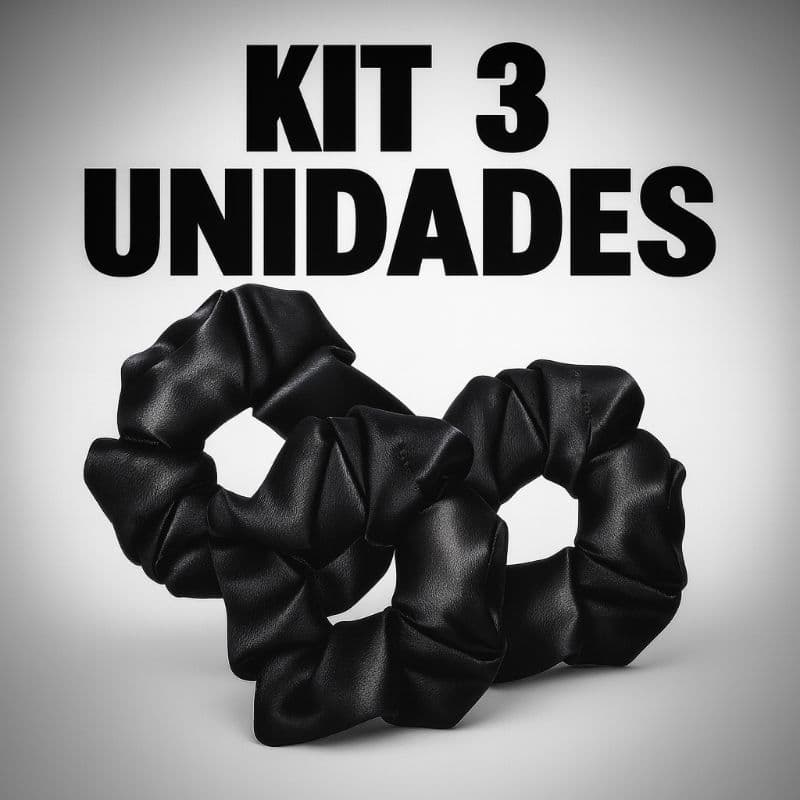 XUXINHA DE CETIM - SCRUNCHIE DE CETIM - KIT SCRUNCHIE DE CETIM - ANTIFRIZZ