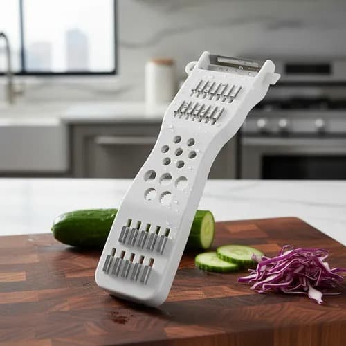 Ralador Descascador 5 Em 1 Fatiador Legumes Verduras Frutas Manual Multifuncional KEITA