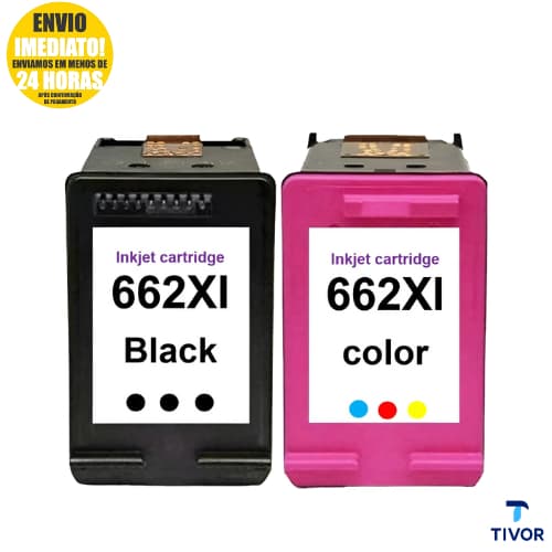Kit Cartuchos 662XL Preto E Colorido Lacrado Original Compatível Para Impressoras