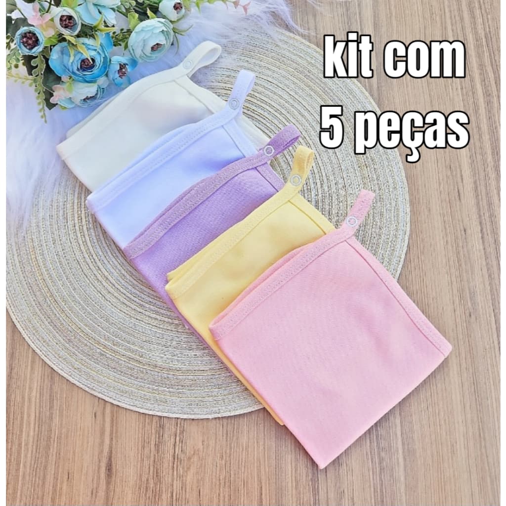Kit 5 PANINHO DE BOCA BABETE EM MALHA PARA BEBÊ 100% ALGODÃO ENXOVAL MATERNIDADE