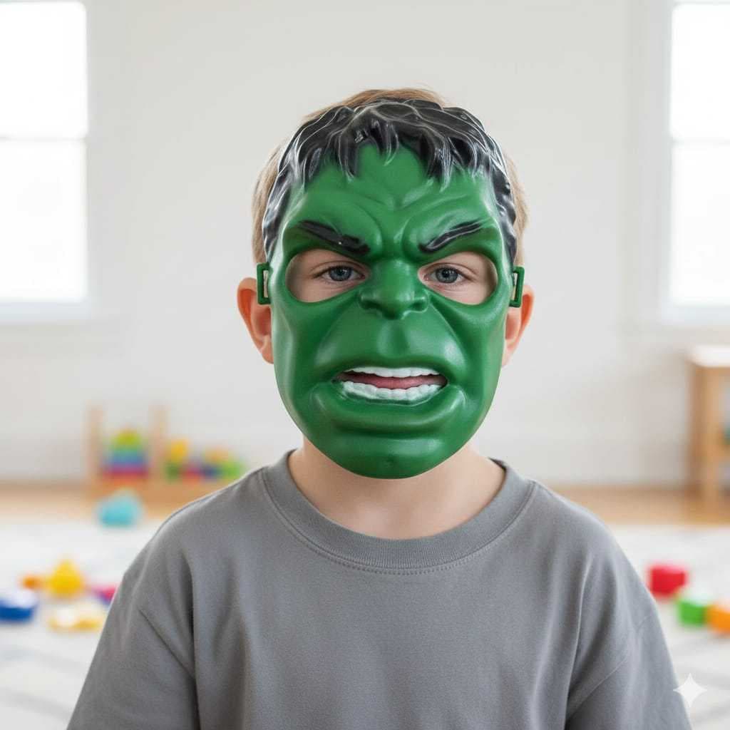 Máscara de Plástico Personagem Hulk