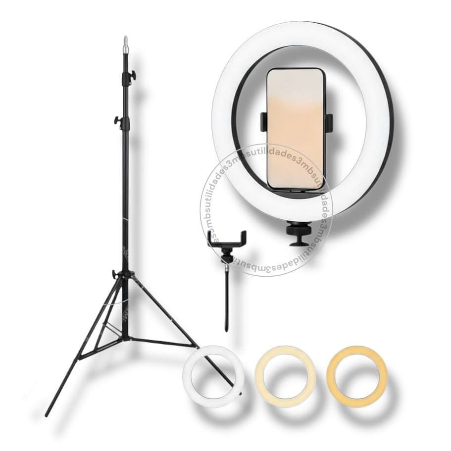 Ring Light Iluminador 10 Polegadas Com Tripé Profissional Led Selfie para Celular Profission Premium