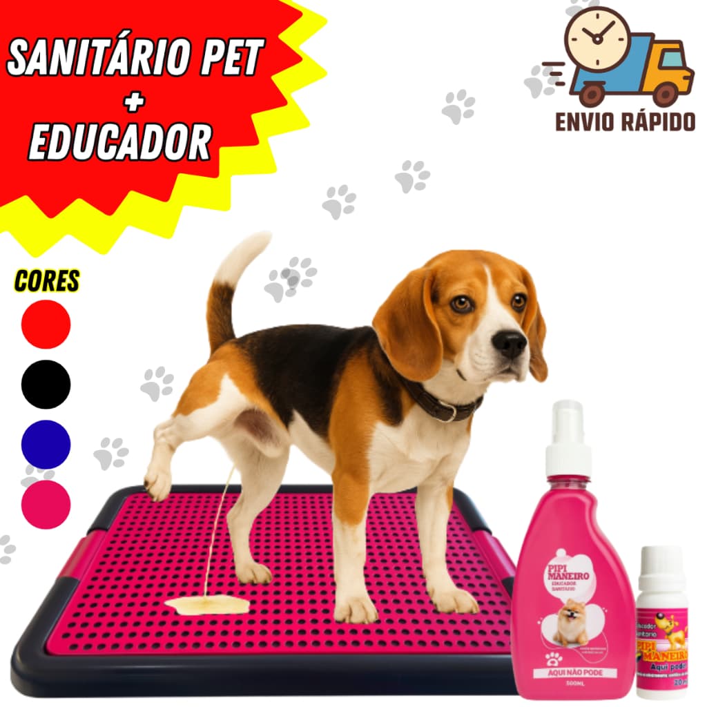 Sanitário Canino Grande Banheiro Pet Educador Xixi Sim Tapete Higiênico Cachorro