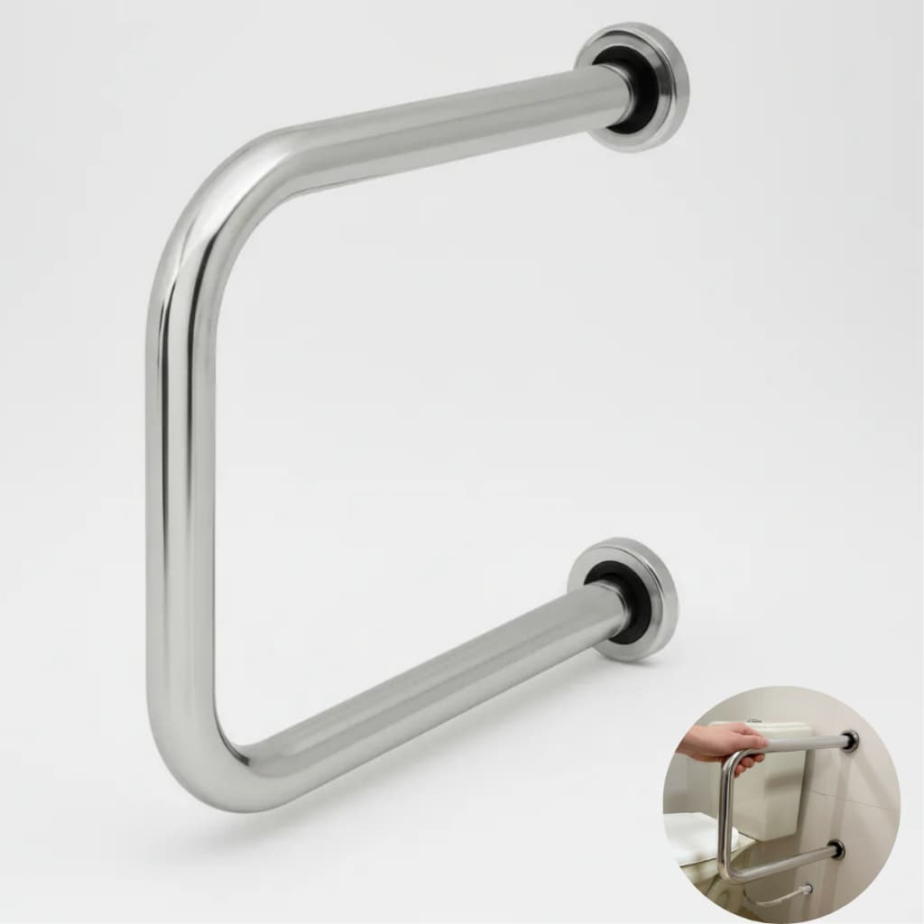 Barra De Apoio U Para Banheiro Lavatório Alça Segurança Apoio Idosos e Deficientes Vários Tamanhos