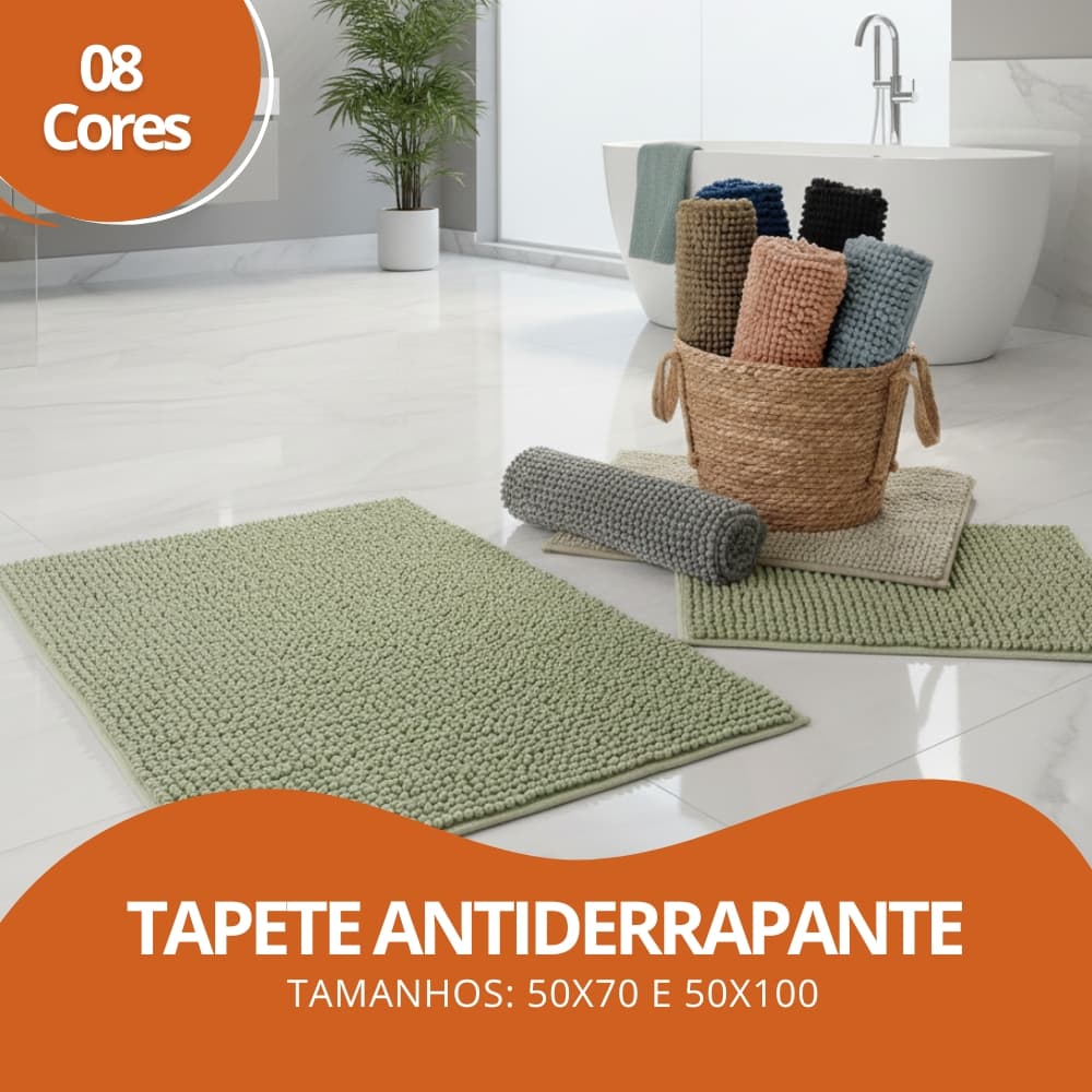 Kit Tapete Banheiro 38x58cm |50x100m |50x70cm Antiderrapante Pipoca Popcorn Várias Cores Macio
