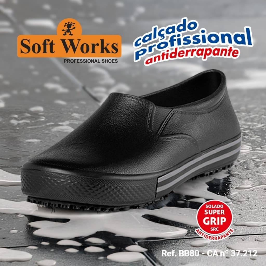 sapatenis unissex soft works epi iate bb80 profissional antiderrapante