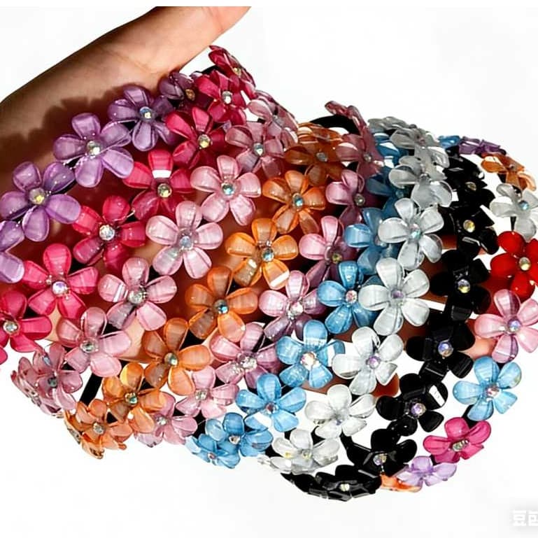 Arco/Tiara com Flor e Gotas de Cristal | Elegante e Leve | Para Festas, Bailes, Formaturas e Dia a Dia