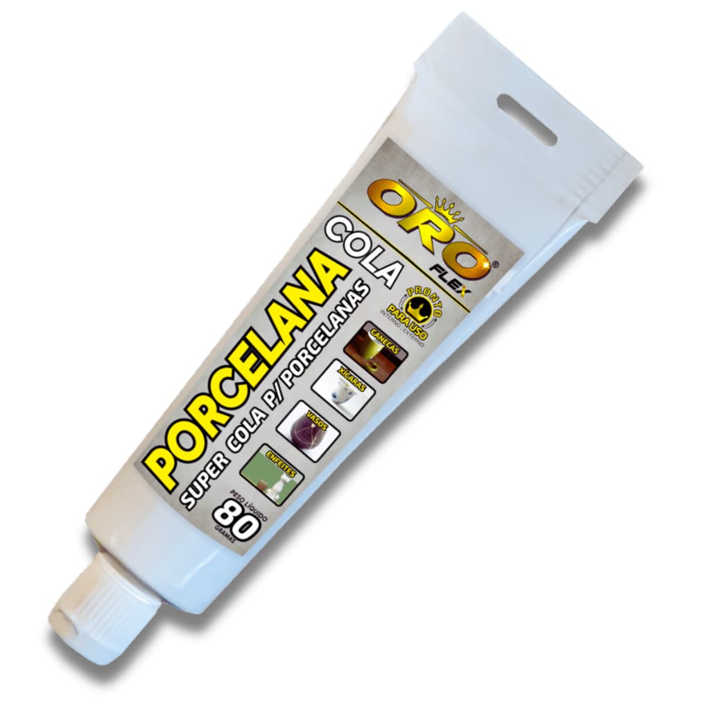 Cola PORCELANAS consertar, colar louças, canecas, xícaras, vasos, cerâmica 80GR