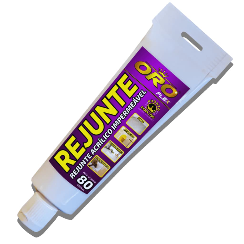 REJUNTE Premium aplica sobre rejunte antigo, base vaso sanitário, pias, azulejos, box 80GR OROFLEX