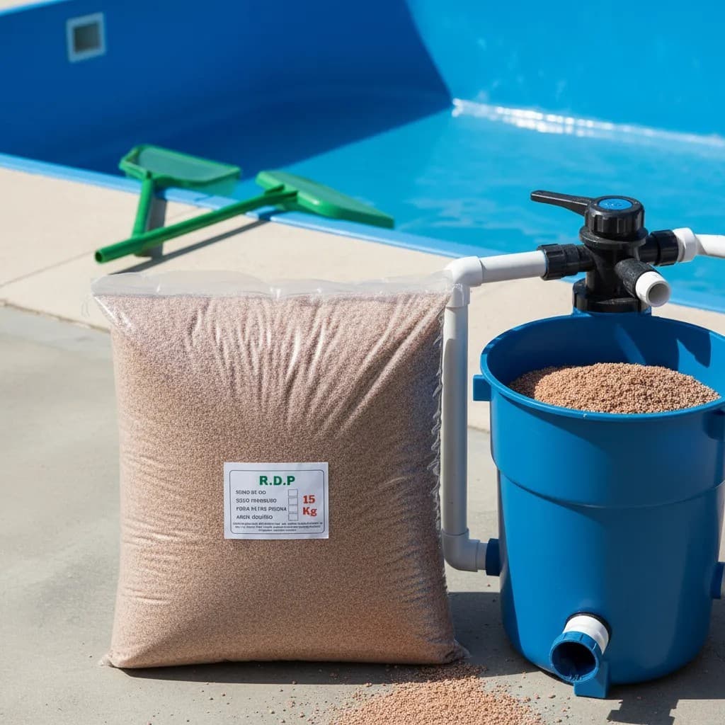 Areia Especial de Quartzo para Filtro de Piscina 5 kg e 15 kg