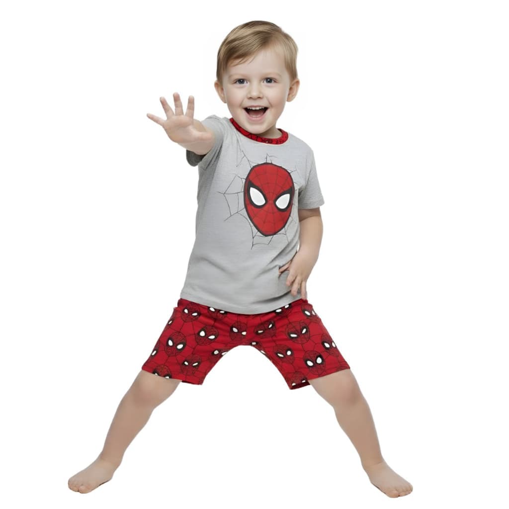 Pijama Criança Infanto Menino Camisa Short Curto Super Herói