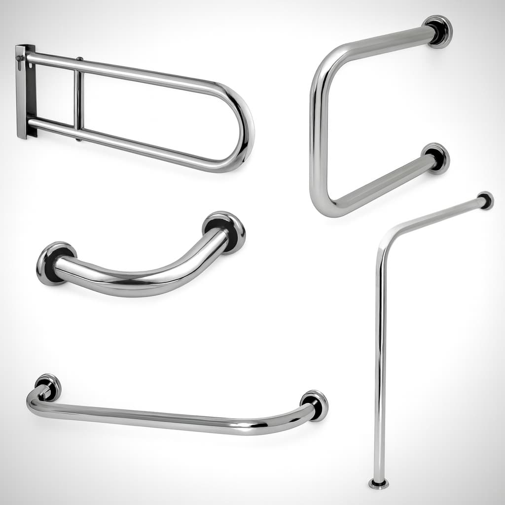 Barra de Apoio Para Banheiro Vários Modelos Alça de Segurança Acessibilidade Idosos Deficientes