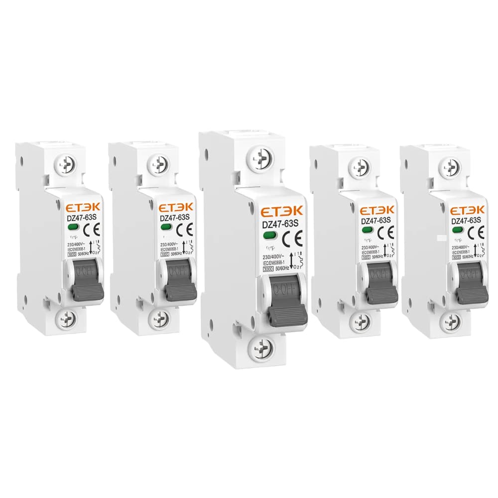 Kit 5 Disjuntor Monopolar Unipolar 6a 10a 16a 20a 25a 32a 40a 50a 63a 1 Polo Curva C Etek