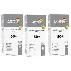 KIT COM 3 SUPLEMENTO LAVITAN 50+ SêNIOR 60 CáPSULAS - CIMED