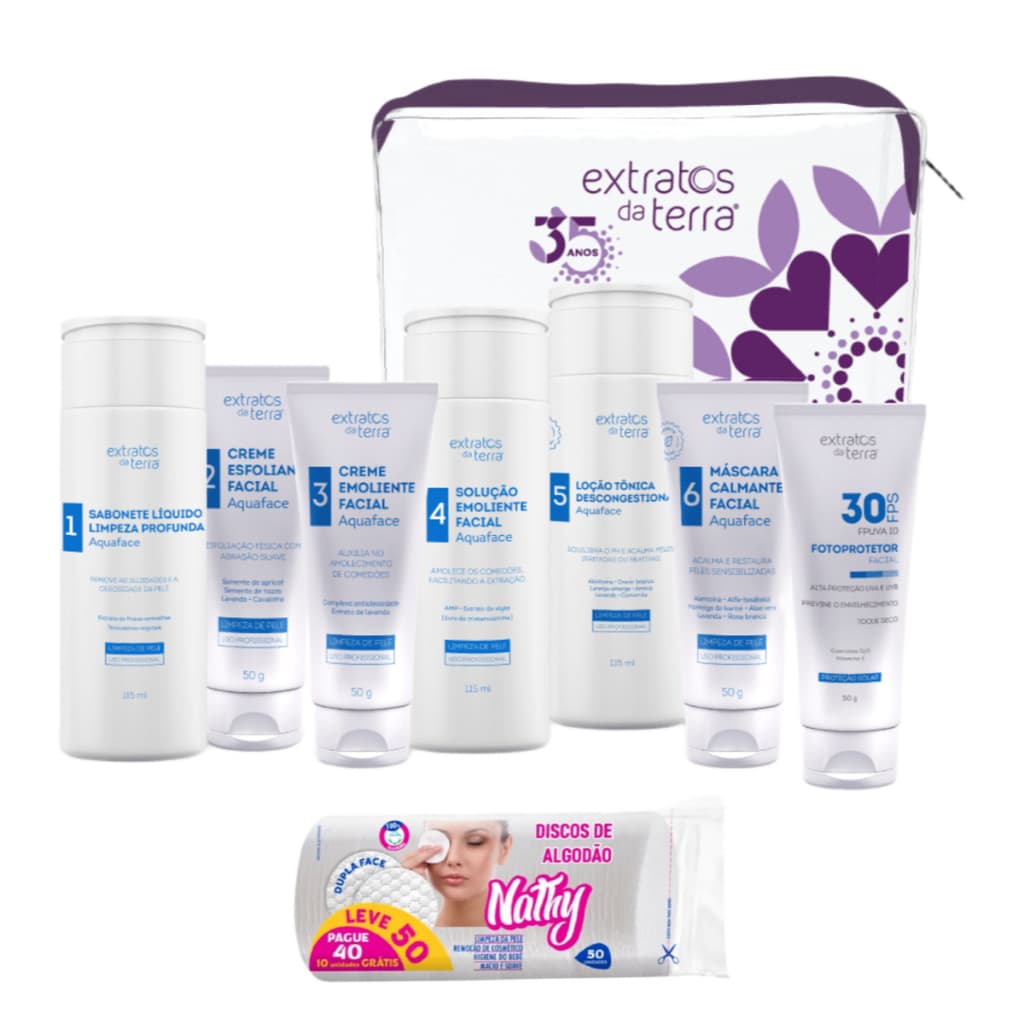 Kit Limpeza De Pele Facial Profunda Cravos Extratos Da Terra
