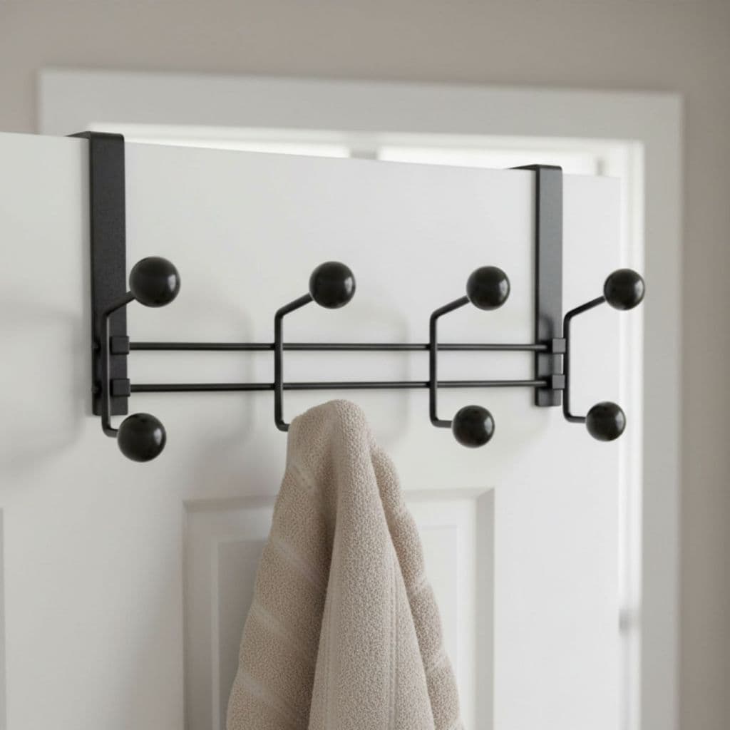 Gancho de Parede e Porta Pendurar Roupas Toalhas 8 Ganchos