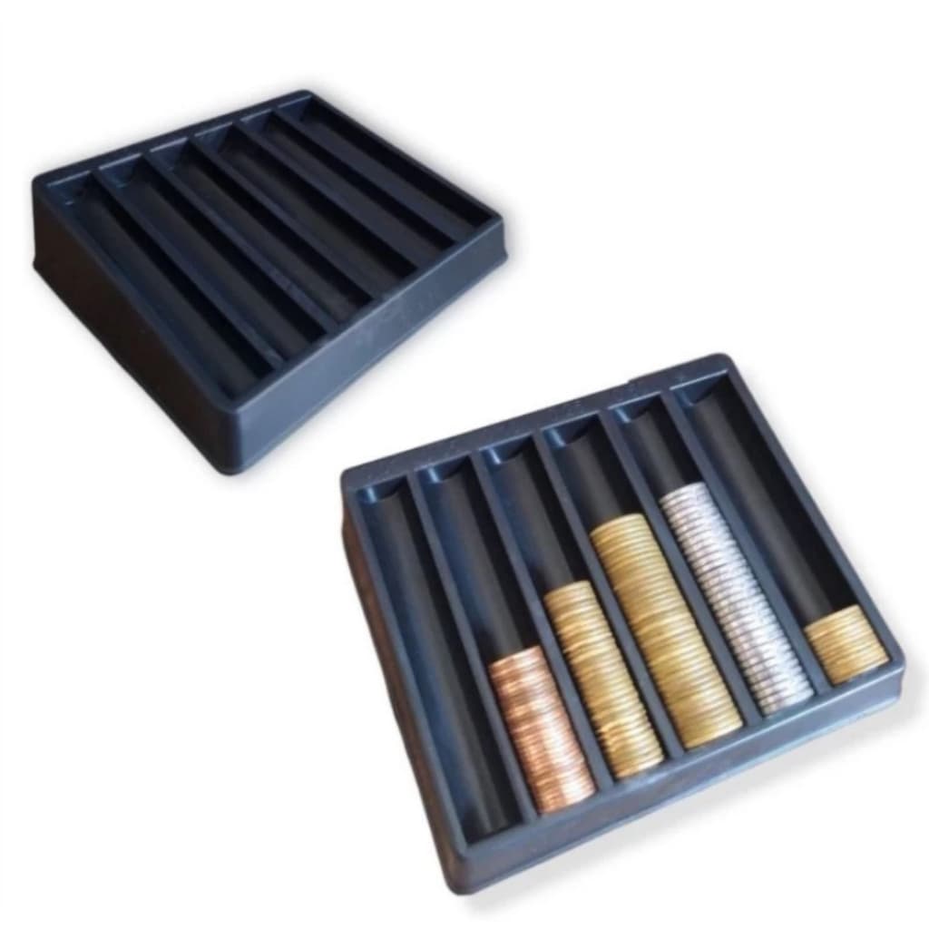 Porta Moeda Para Balcão Dinheiro Loja Caixa Comércios e Organizador Para Moedas