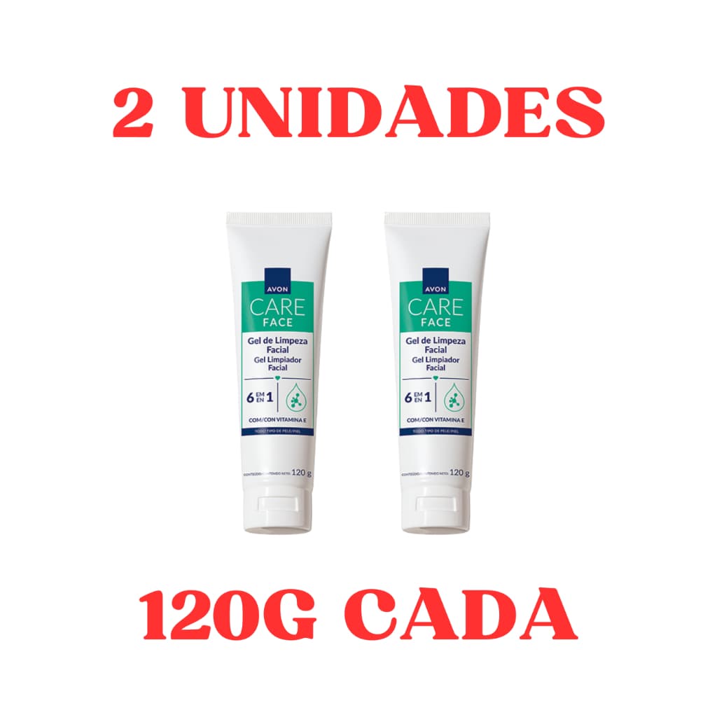 KIT 2 SABONETE GEL AVON CARE LIMPEZA FACIAL 6 EM 1 120g SABONETE FACIAL AVON MELHOR PREÇO