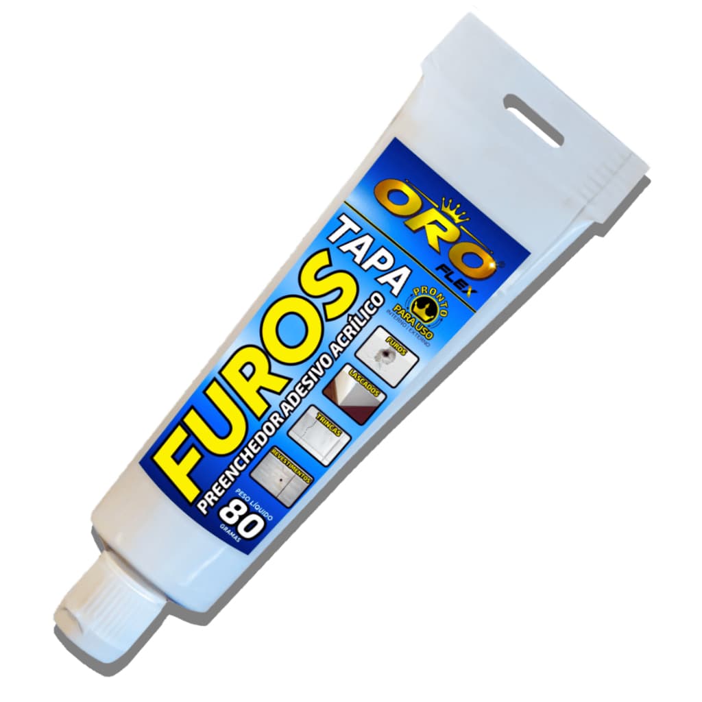 TAPA FURO de paredes, azulejos com bucha dentro, chão oco, pode lixar, pintar 80GR BRANCO OROFLEX