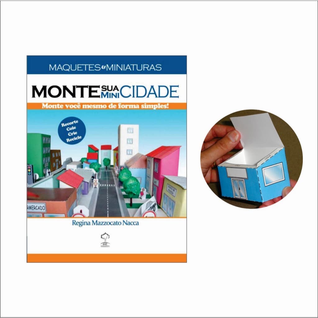 Livro Maquetes Monte Sua Mini Cidade Infantil Recortar e Colar Artes