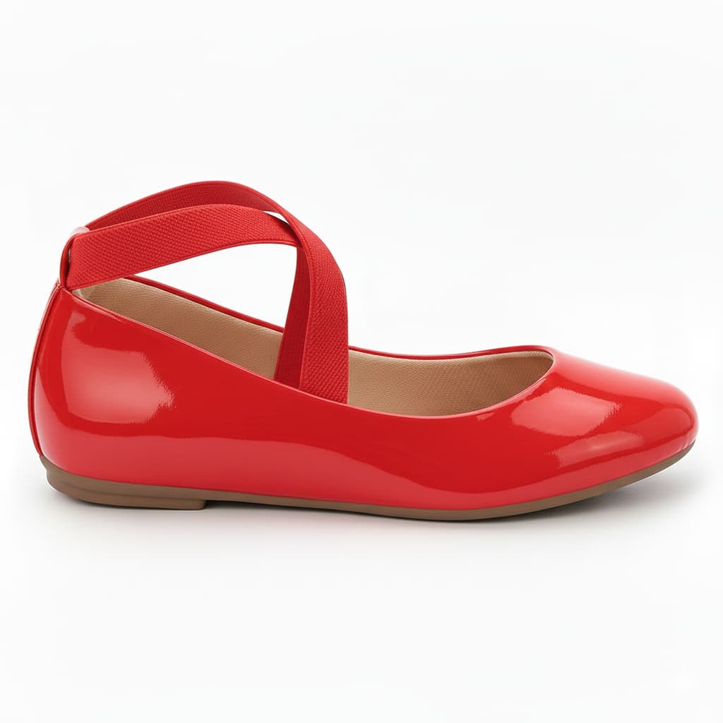 Sapatilha Bailarina Infantil para menina verniz vermelho 20 ao 34