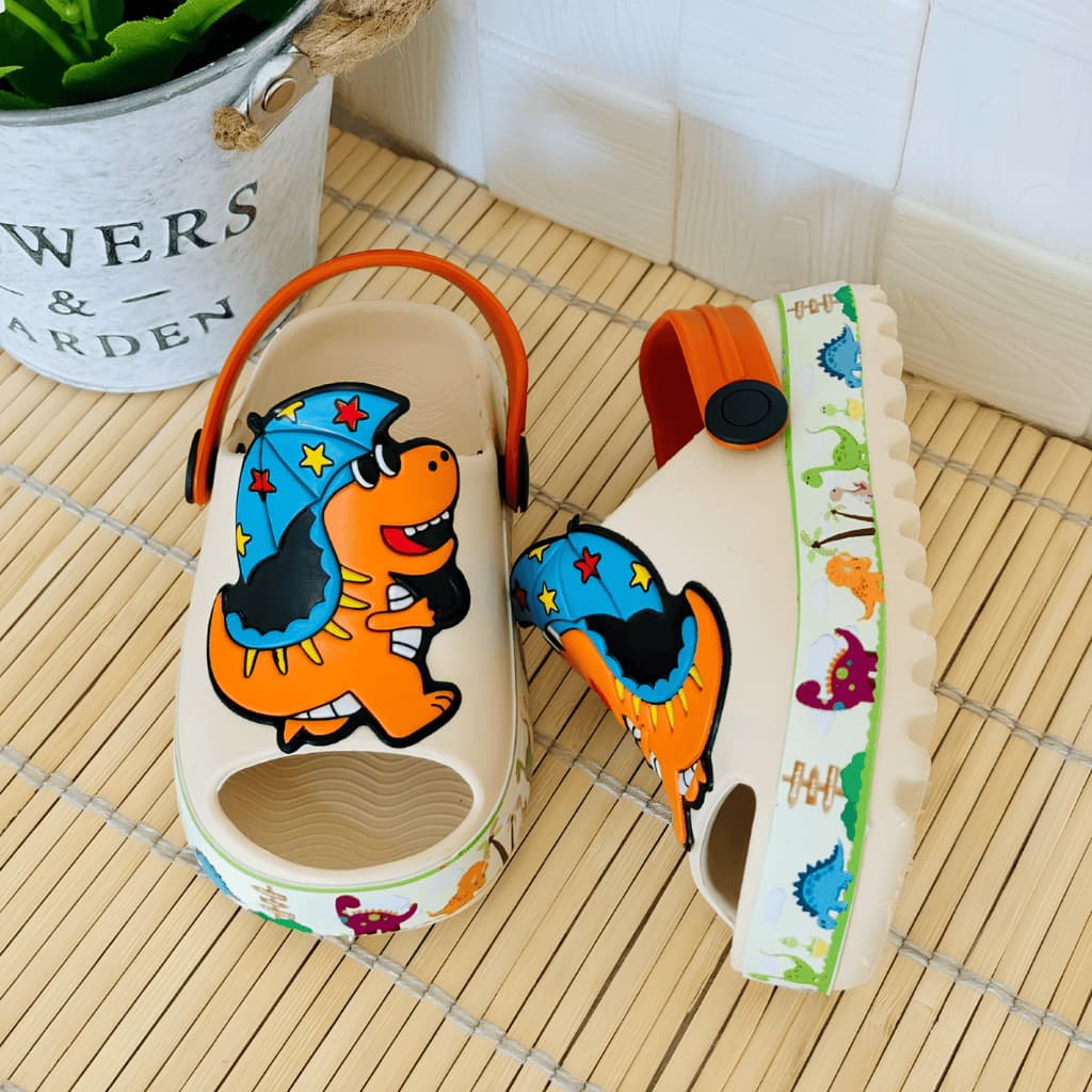 Sandálias Babuche Dino Bebe Menino Escola Dia a Dia Antiderrapante Presente Lançamento Unisex Personagem PROMOÇÃO