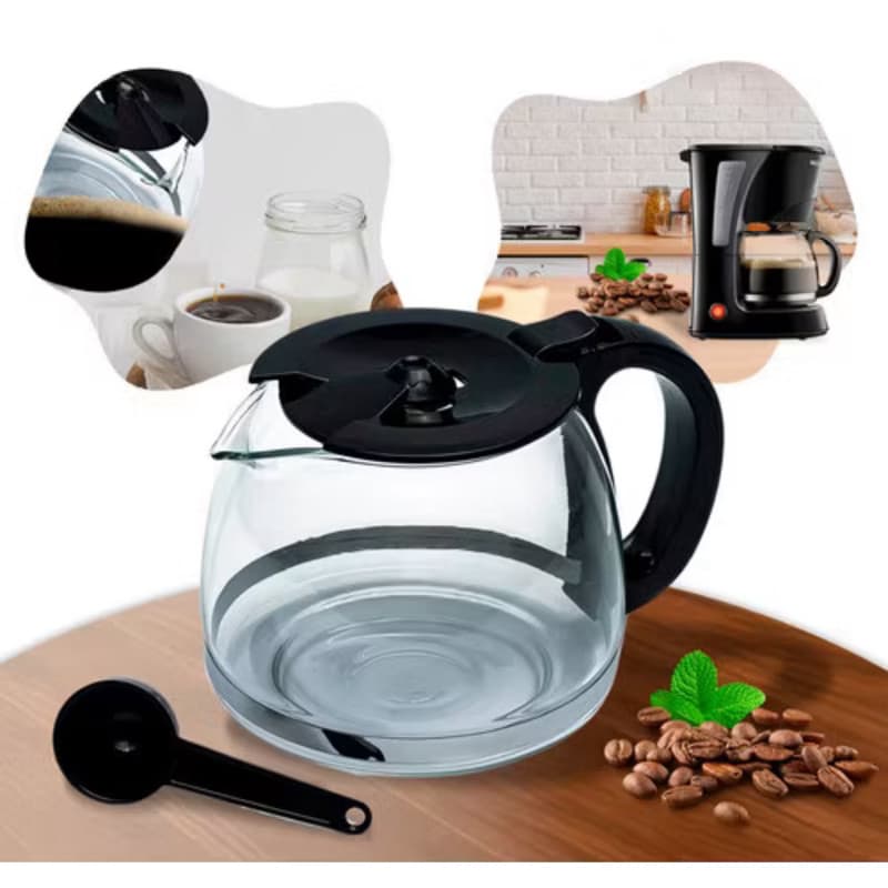 Jarra para Cafeteira Mondial Pratic 20 Cor Preta ,Vidro reforçado