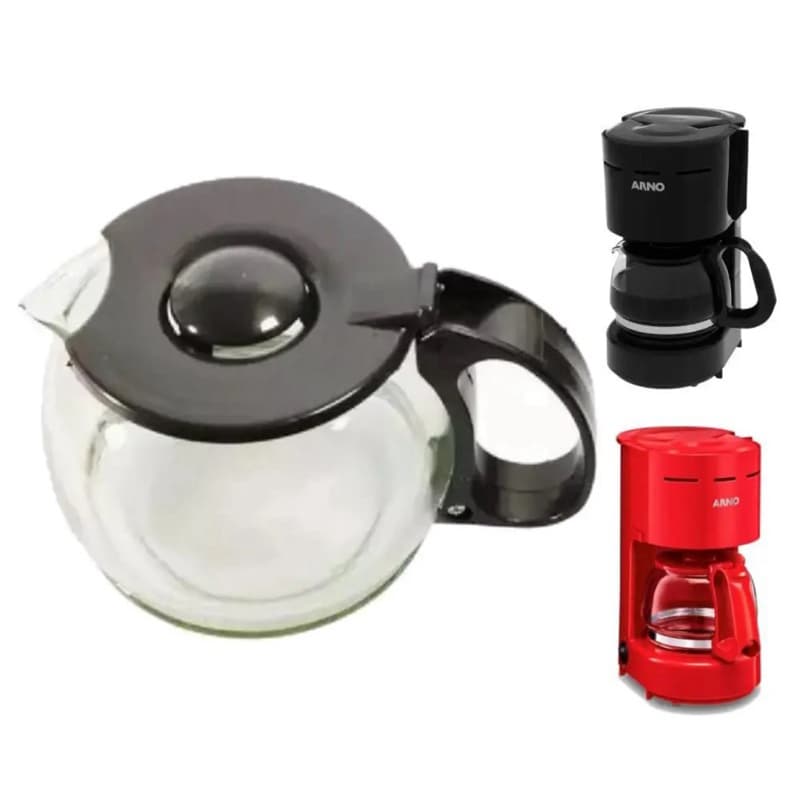 Jarra Compatível P/ Cafeteira Arno perfecta Preta Vidro Reforçado