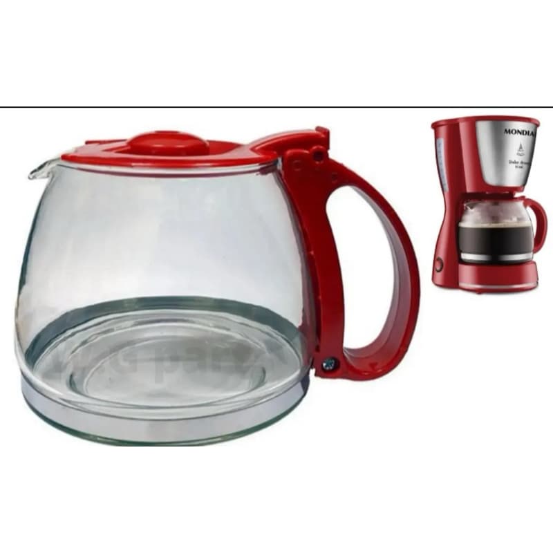 Jarra Mondial Dolce Arome Inox Vermelha 18 Xícaras Vidro Reforçado