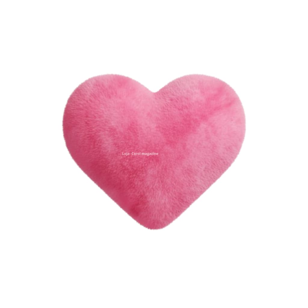 Almofada Coração de Pelúcia P Para Presente Decoração Cesta Quarto Sofá Namorados