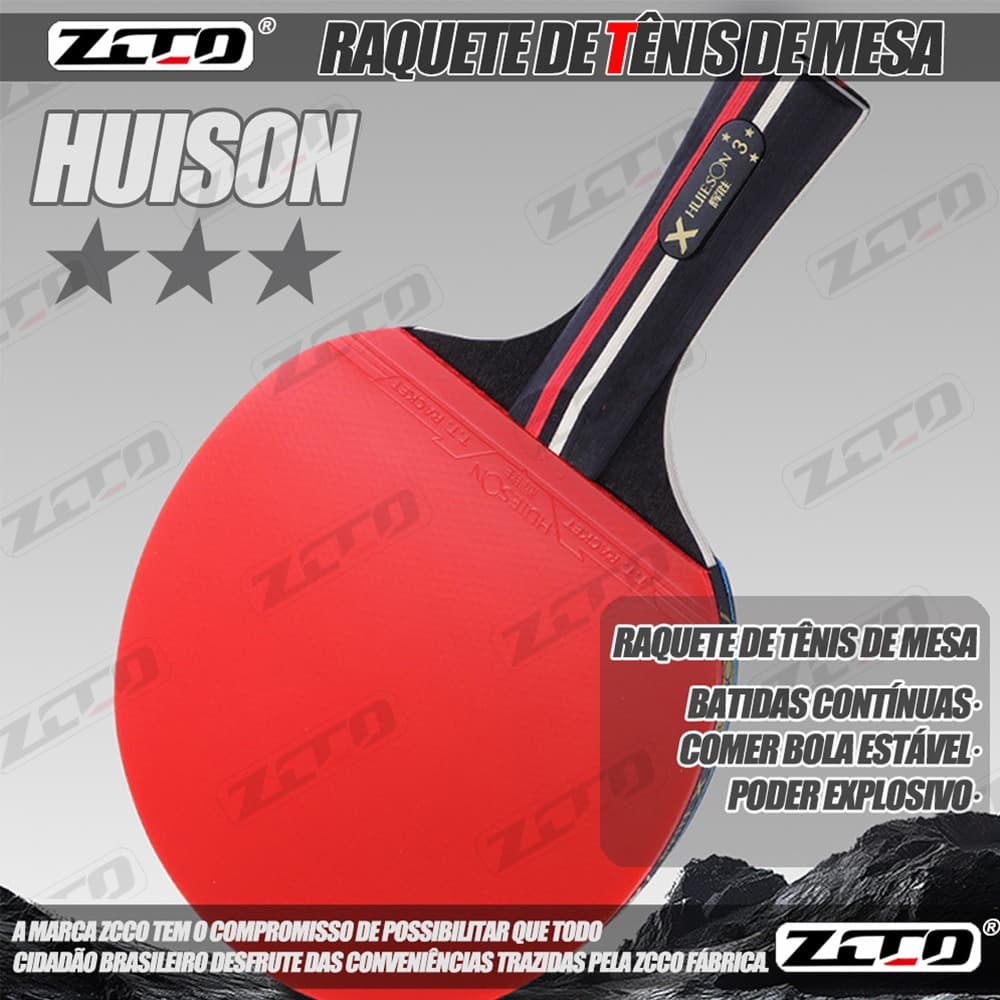 ZCCO Raquete De Tênis De Mesa -três Estrelas Madeira Pura