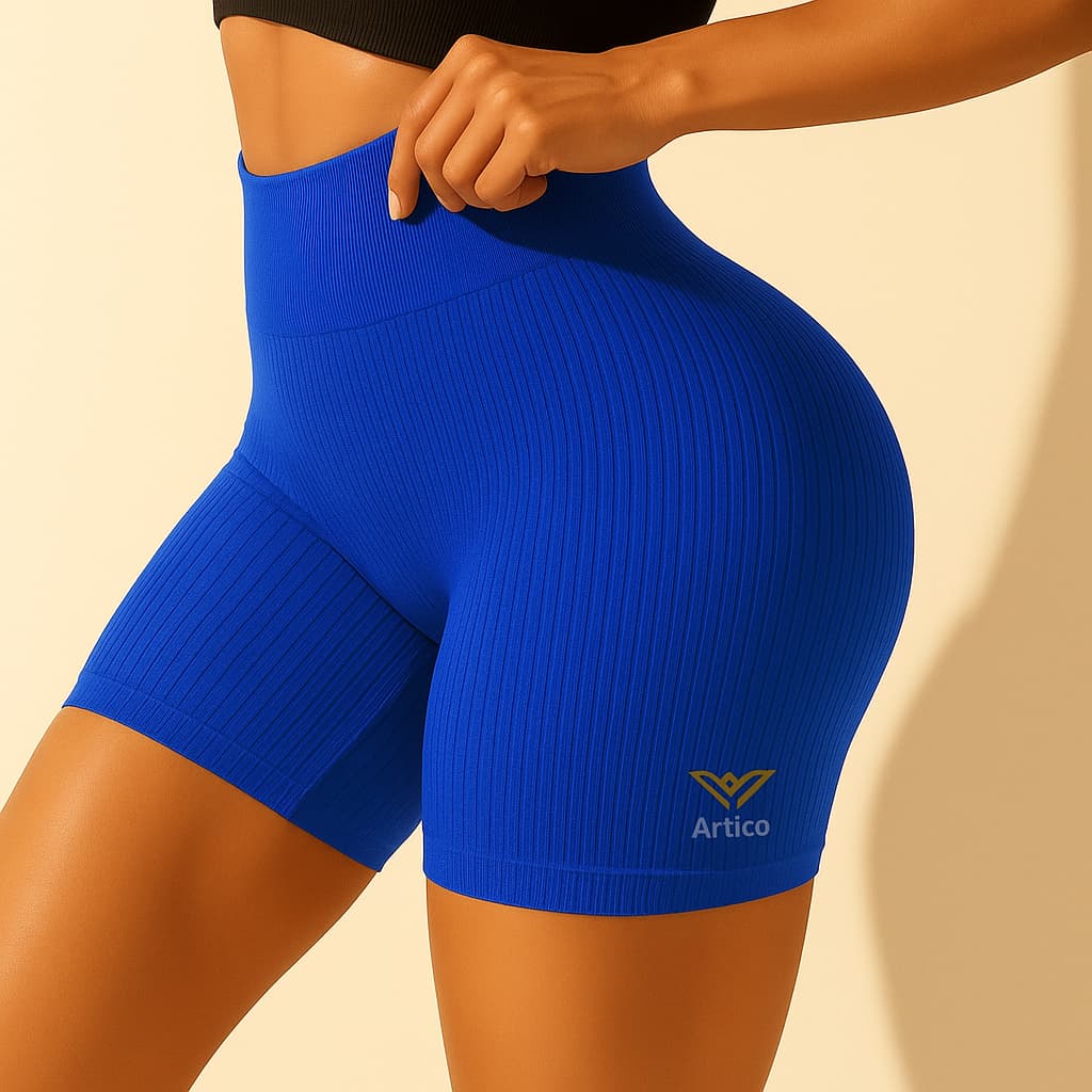 Shorts Fitness Canelado Academia Zero Transparencia Feminino Premium