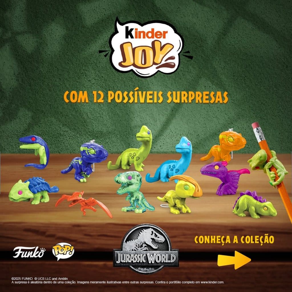 Coleção Jurassic World - Funko Pop - Kinder Joy - Dinossauro