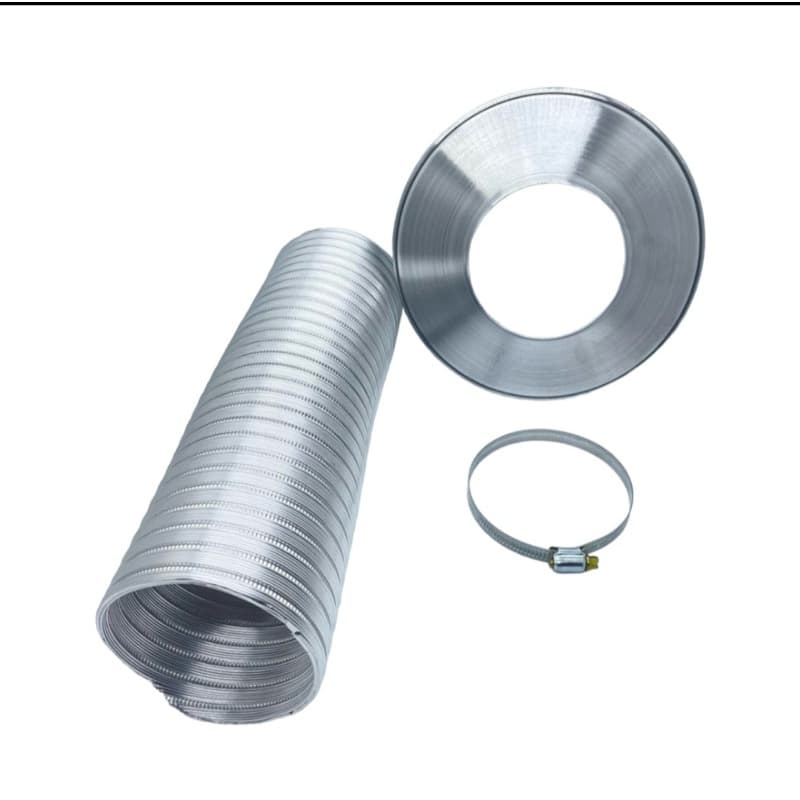 tubo Duto De Exaustão Aro e abraçadeira 90mm 1.50cm Para Aquecedores De Água A Gás