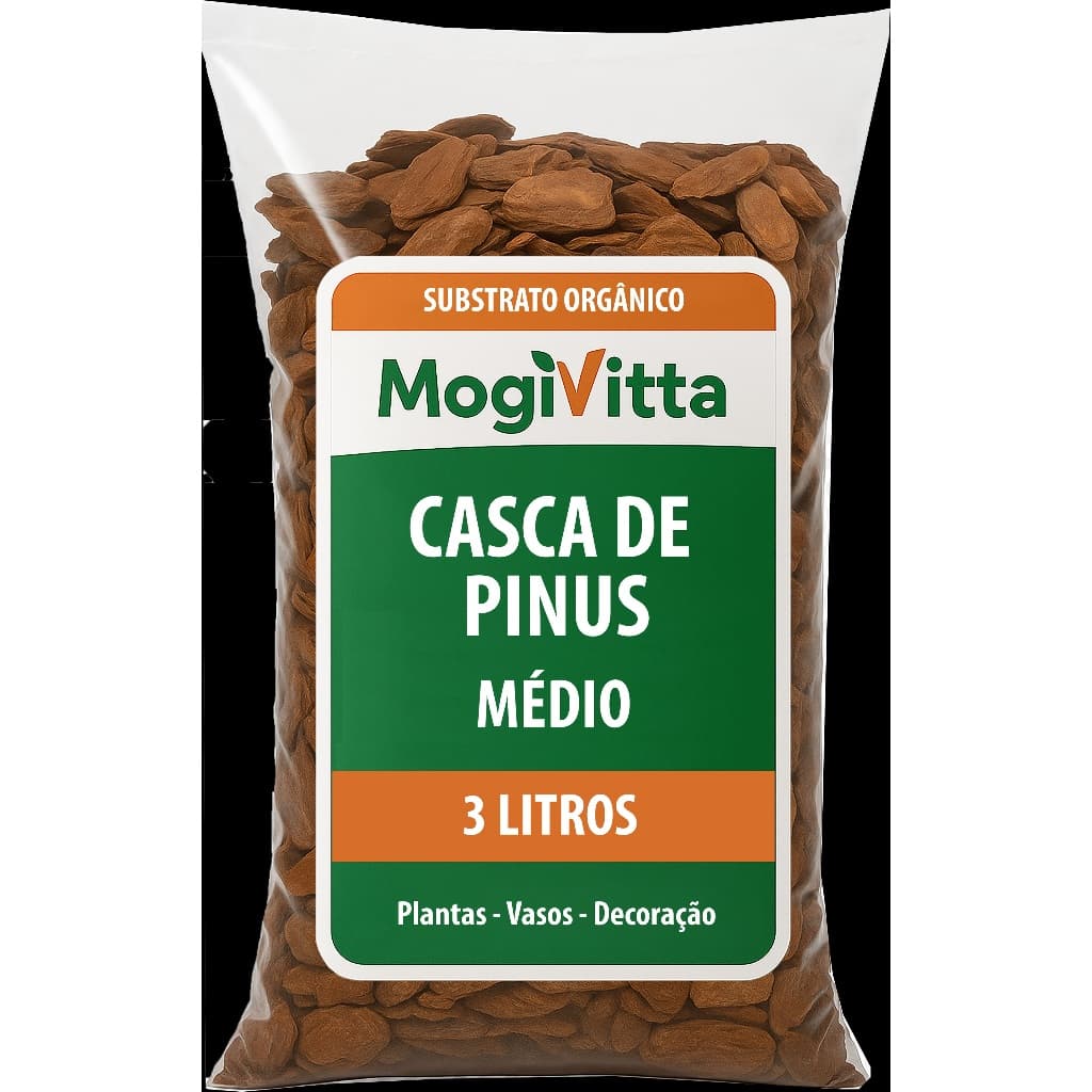 Casca De Pinus Polida P/ Substrato Orquídea Vasos de Plantas Samambaias - Tam. Médio