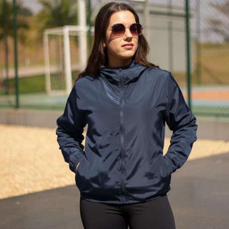 Corta Vento Feminino Básico Sem Forro Academia Corrida Resistente Água